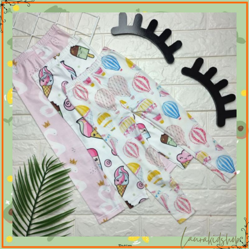 Legging Motif Printing Anak Perempuan Import 1-5 Tahun