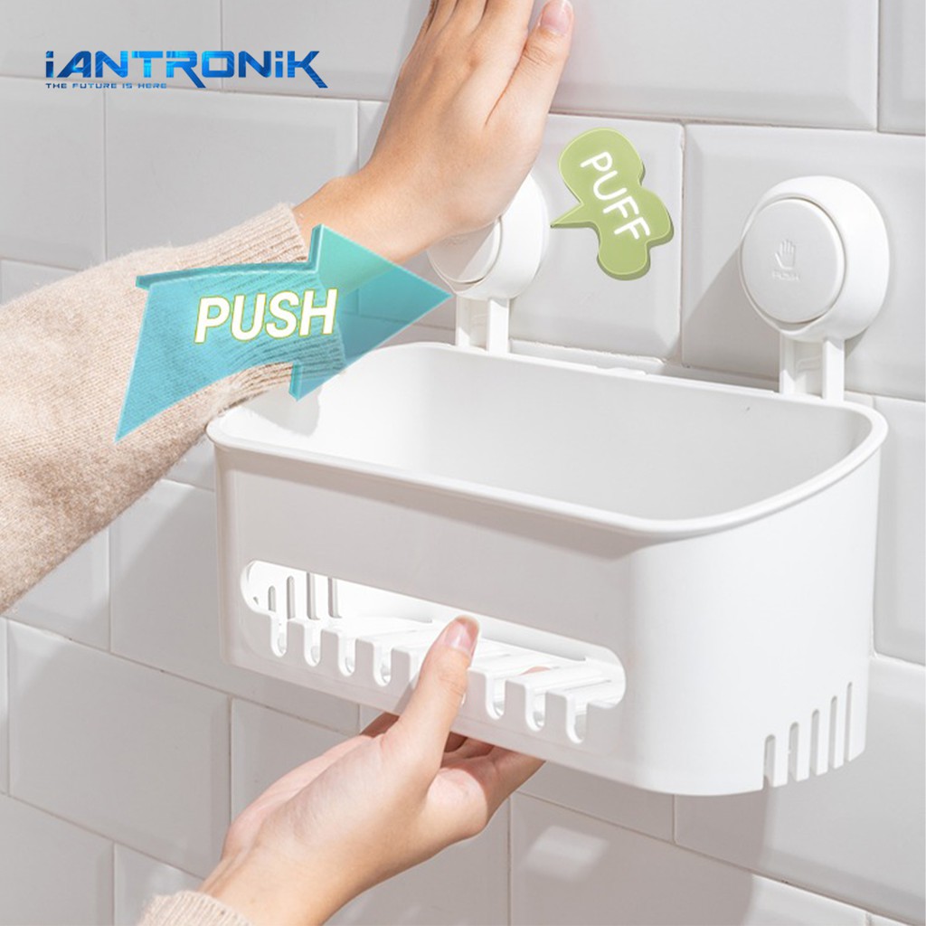 KIYOTE Storage Basket - Rak Tempat Sabun Shampo Tempel Dinding Serbaguna