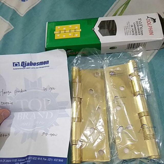 Engsel Pintu Jendela 5  Inch Putih Kuning Emas Chrome Stainless