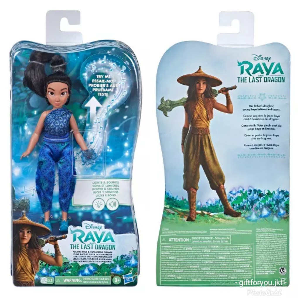 Disney Raya The Last Dragon Young Raya and Kumandra Flower Boneka Doll Mainan Anak Girl Original