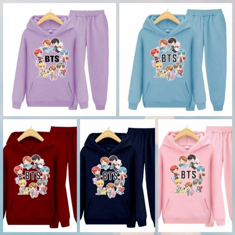 [Shenmyprint] Set BTS Kids | Setelan BTS Anak Perempuan | Baju Anak Perempuan