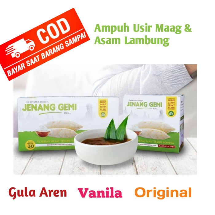 

JENANG GEMI 30 sachet gula aren obat maag dan asam lambung