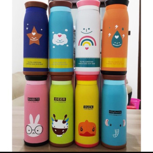 Termos Air ANIMAL Karakter Botol Minuman Anak Lucu Unik 