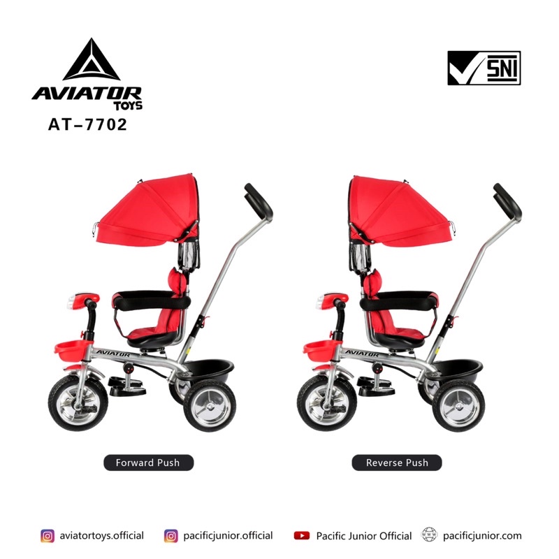 Tricycle Aviator AT 7702 AT7702 Baby Stroller kereta dorong anak bayi Dorongan Anak Bayi Sepeda Anak Roda 3 Tiga ET1265 ET 1265 ET1263 ET 1263 ET1267 ET 1267 ET1268 ET 1268 ET2251 ET 2251 AT7705 AT 7705 AT7702 AT 7702 AT7711 AT 7711 AT7713 AT 7713-1