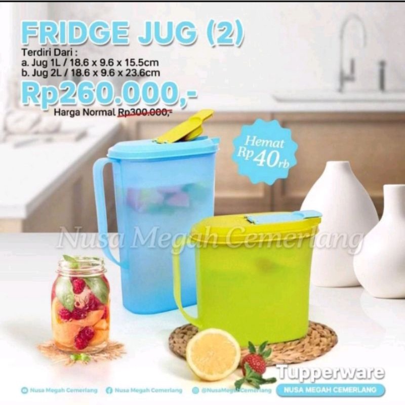 FRIDE jug 1L dan 2L Tupperware