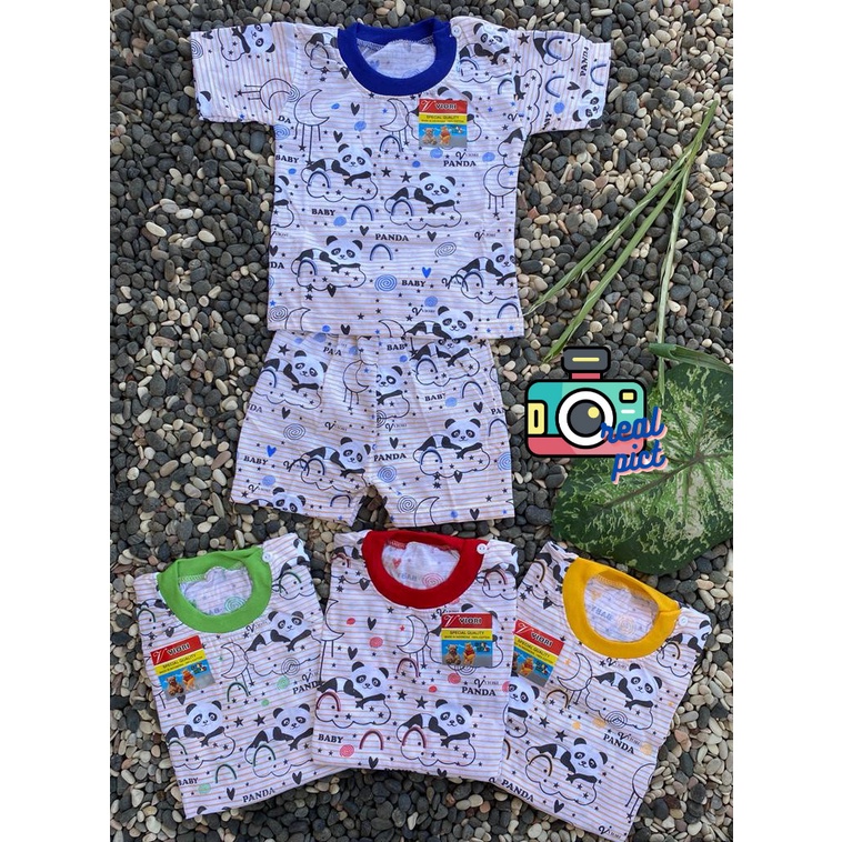 baju bayi motif panda lucu setelan 3-18bulan (PD014)