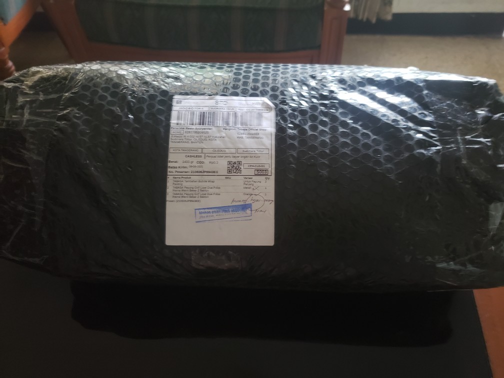 Tabasa Payung Golf Lipat Dua Polos Warna Warni Besar 2 Sablon