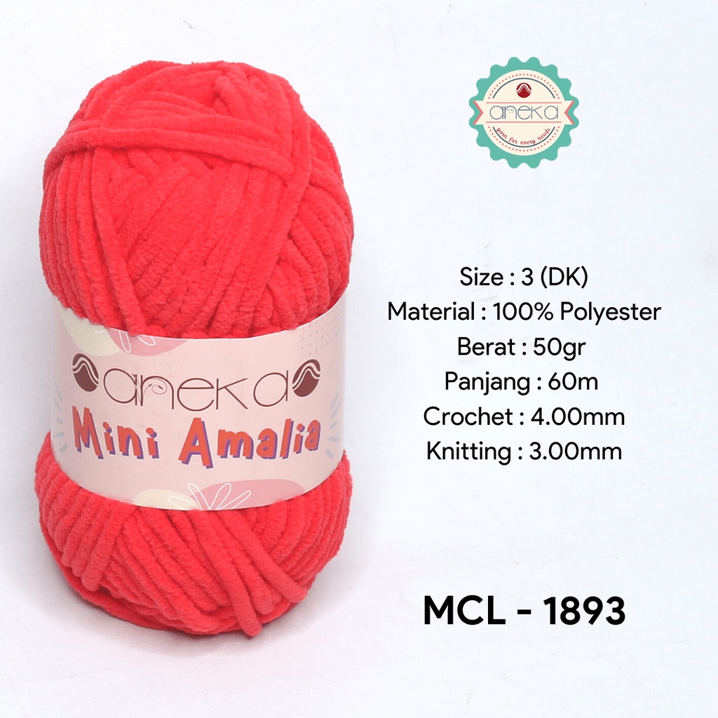 Benang Rajut Mini Amalia / Small Chenille Yarn - 1893