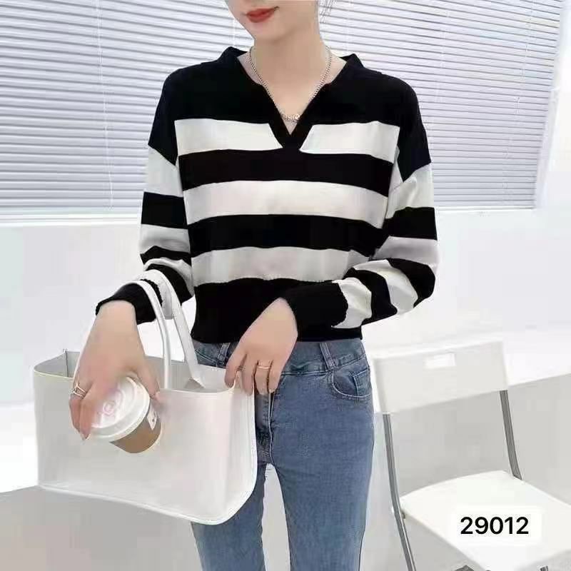 Orin Polo Stripes Knit Crop Import TM (29012)