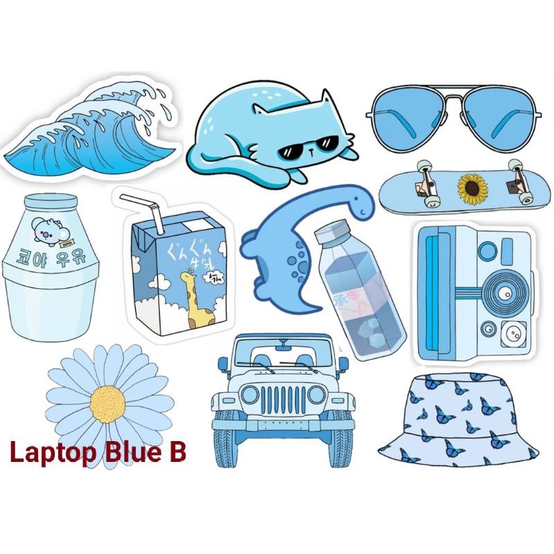

STICKER LAPTOP TEMA WARNA BIRI BLUE AESTHETIC