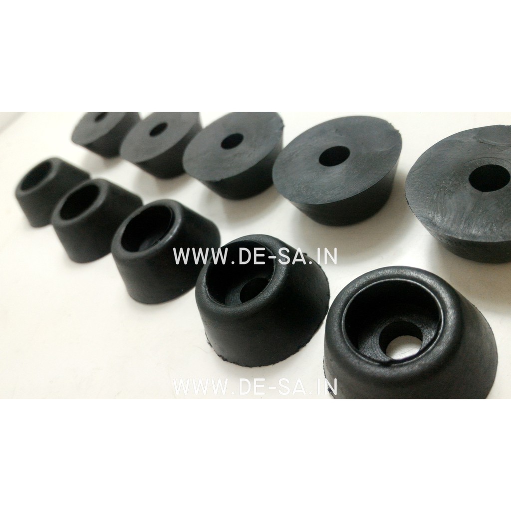 10 x Karet Bulat Hitam D27mm (Untuk Alas Kaki / Meja ...