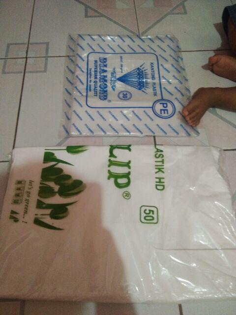 Kantong Keresek Plastik Hd Tulip 50 Jumbo Hitam Merah Putih Ramah Lingkungan