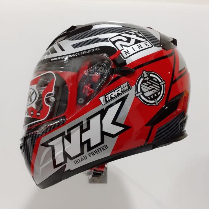 New Helm Nhk Rx9 Racer X Nhk Rx-9 Racer X Nhk Rx Nine Red Silver