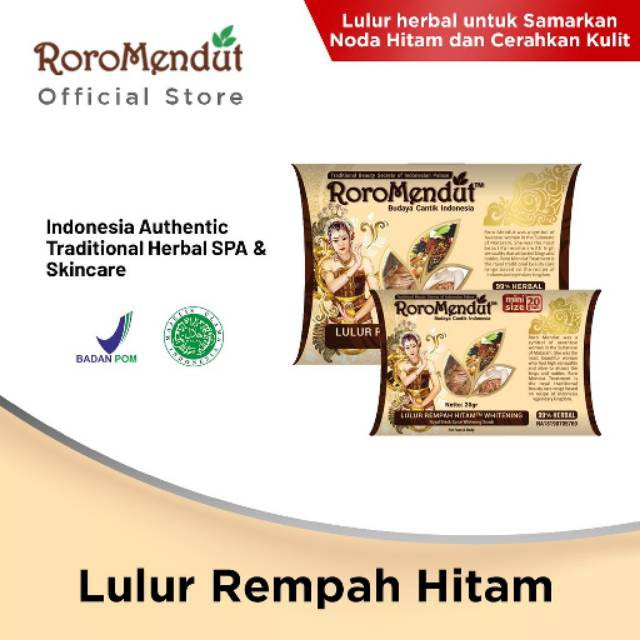 Roro Mendut Lulur Rempah Hitam Whitening