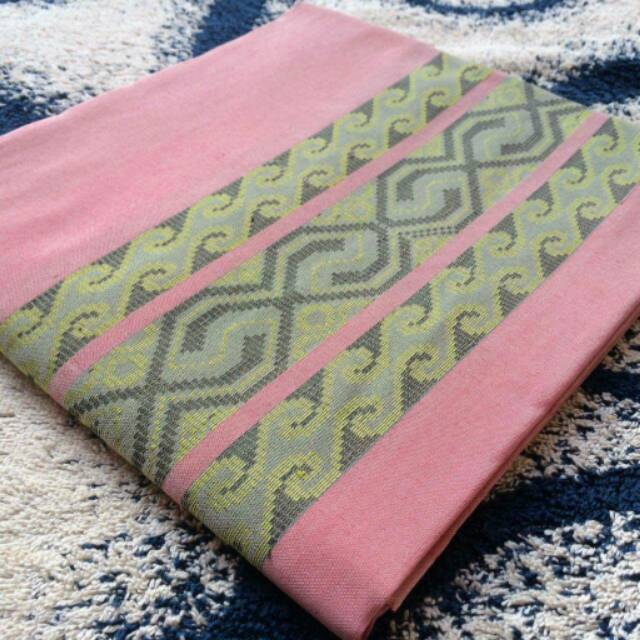 Kain tenun songket Toraja pink New