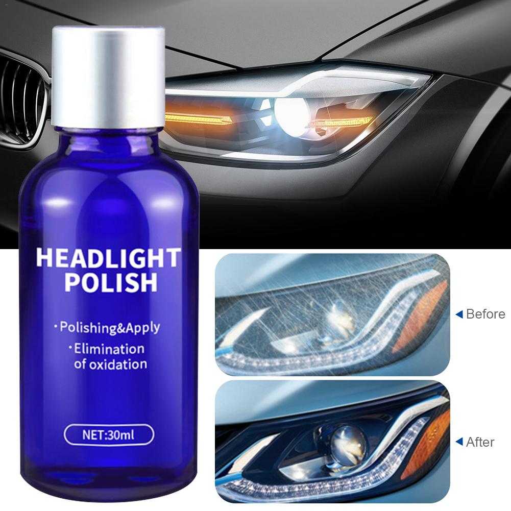 BISA COD - ANTOSTREGLASKLARE Cairan Pemutih Lampu Mobil Headlight Polish 30ml - LE01646