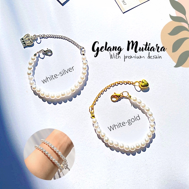 (mutiara mini) Gelang Tangan Mutiara Mini Series / Gelang Mutiara Ujung Karakter