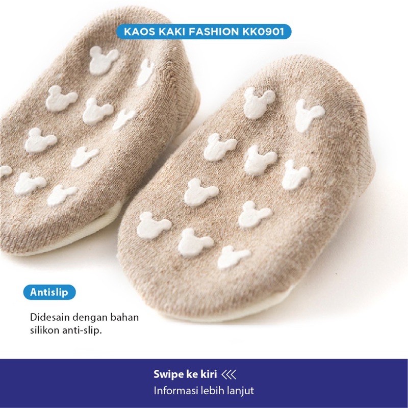 Playdate Kaos Kaki Bayi Baby Newborn Balita Lucu Korea Dengan Angkle Stap Kualitas Import Anti Slip