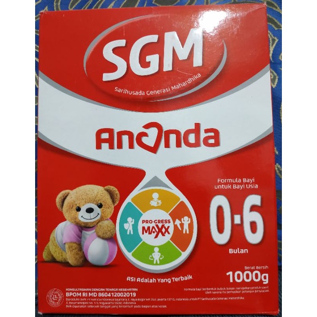 SGM 0-6 bulan 1000 gr (Ananda Tahap 1)