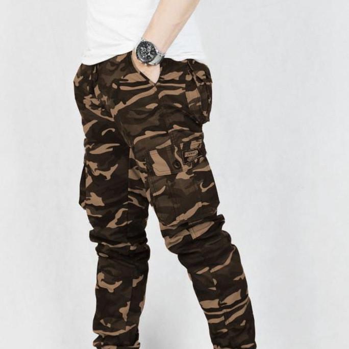 ゲ Celana Cargo Loreng Panjang / Celana Loreng Army Murah / Celana Loreng Panjang Pria / Celana Panja