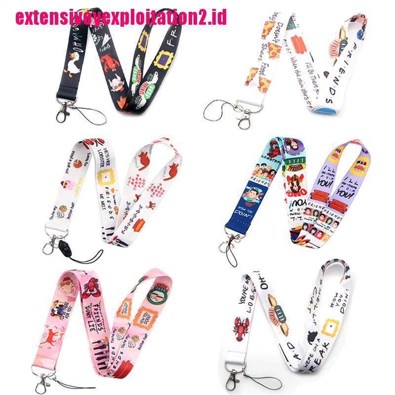 &lt; E2id &amp; &gt; Tali Lanyard Motif Serial Tv Friends Holder Kartu ID / Handphone