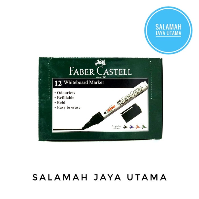 

TULIS-ALAT- SPIDOL WHITEBOARD FABER CASTELL / WHITEBOARD MARKER - HIJAU -ALAT-TULIS.