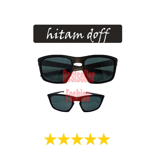 Kacamata Hitam Fashion Sporty Anti UV Wanita dan Pria Style Korea Frame Sunglasses Lensa Gaya Terbaru