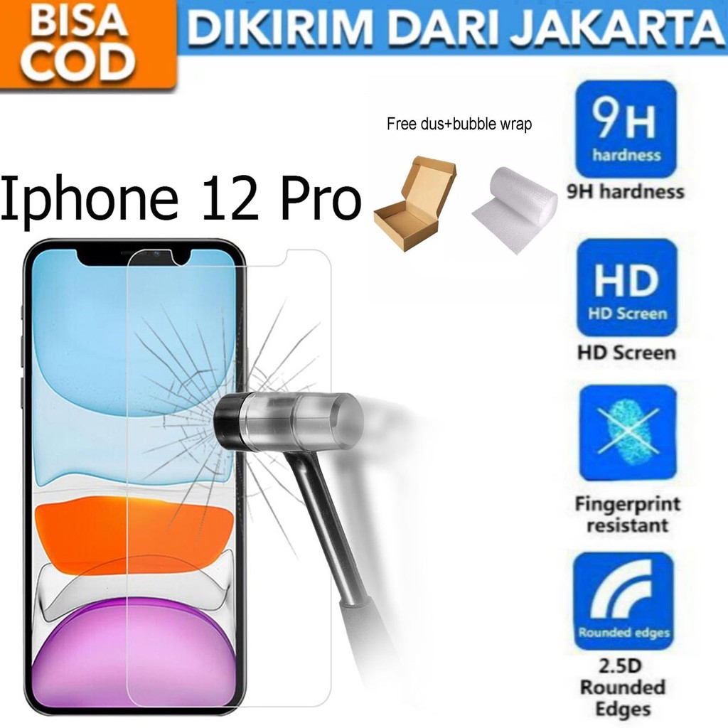 Tempered Glass Iphone 12 Pro Screen Protector Anti Gores
