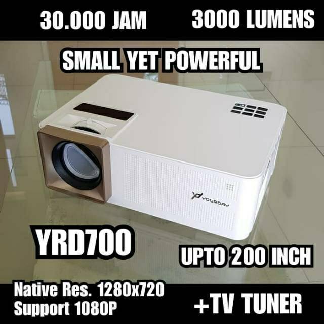 Yourday YRD700 Proyektor LED Mini Projector TV Tuner
