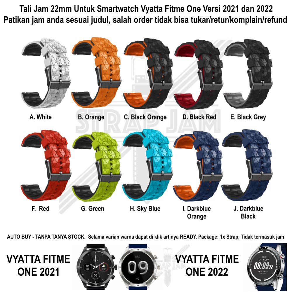 HPF 22mm Tali Jam Vyatta Fitme One 2021 2022 - Rubber Silikon With Diamond Shape