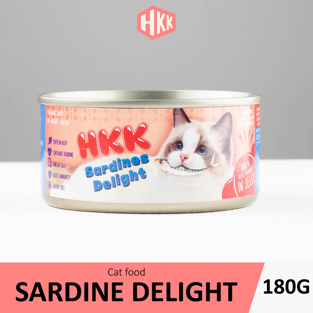 Jual Hkk Sardine Delight Makanan Kucing Basah Wet Cat Food 180gr Indonesia Shopee Indonesia