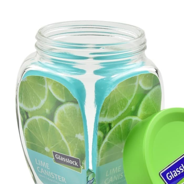 TOPLES GLASSLOCK LIME CANISTER 1240ML GREEN