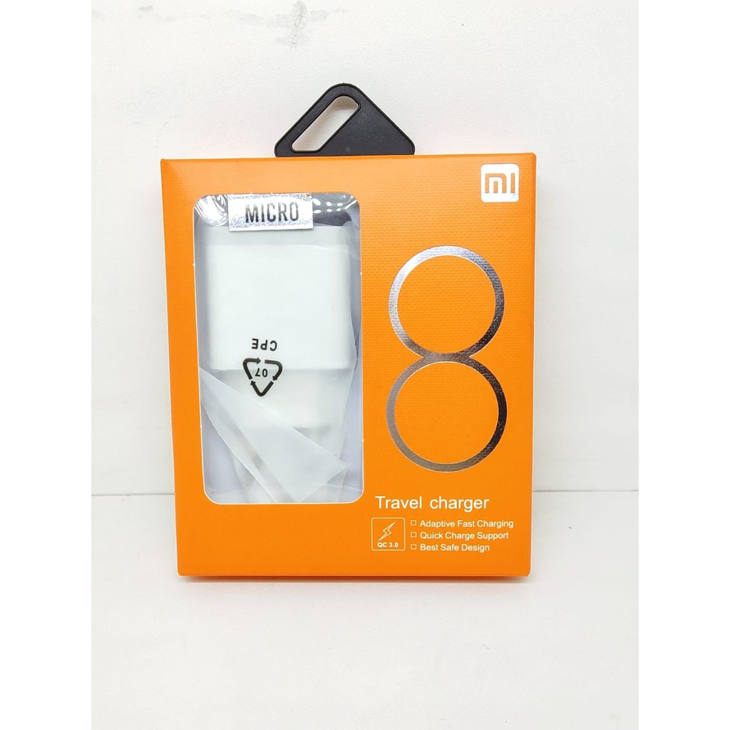 Charger REDMI 8 Kabel Data Micro Type C Quick Charge 3A Travel Adapter Fast Charge