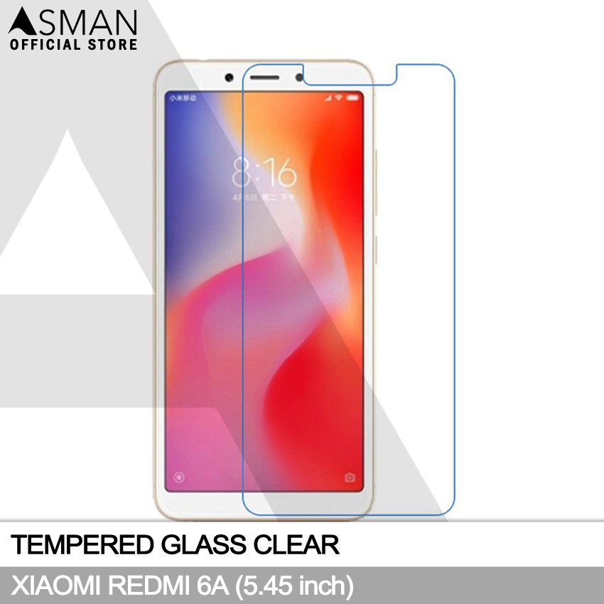 Tempered Glass Xiaomi Redmi 6A (5.45&quot;) | Anti Gores Pelindung Layar Kaca - Bening