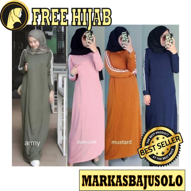 GAMIS SELLO SPORTY MOSCREPE PREMIUM / GAMIS SYARI MURAH BRUKAT PLISKET BROKAT JUMBO ANAK