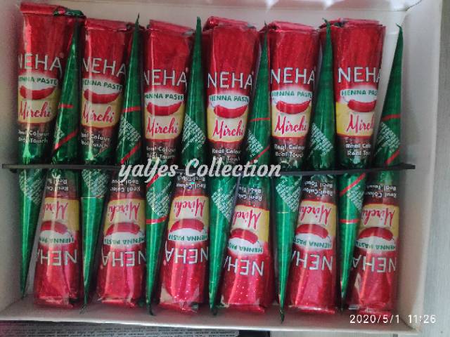 Henna cone Kuku nail neha mahendi hand painting lukis tangan hena marron clasik white black red