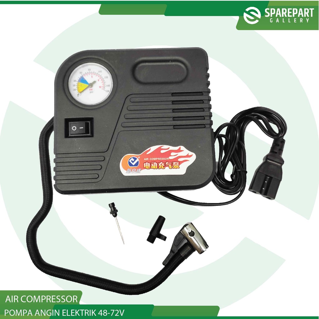 Pompa angin sepeda listrik DC 48-72v air compressor DC 48-72v