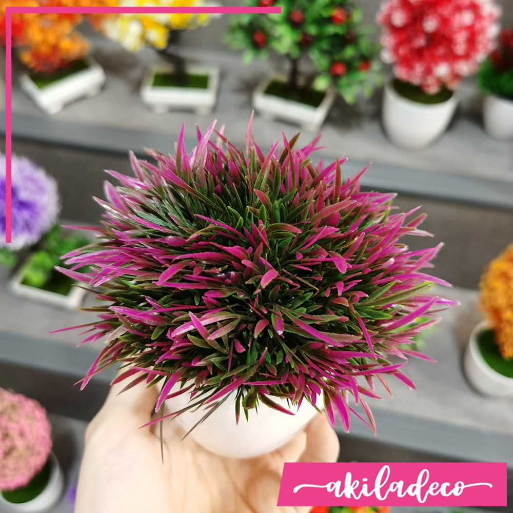 TANAMAN BUNGA PLASTIK DEKORASI RUMAH TANAMAN HIAS TREND MURAH IMPORT COD Phoenix Grass-1