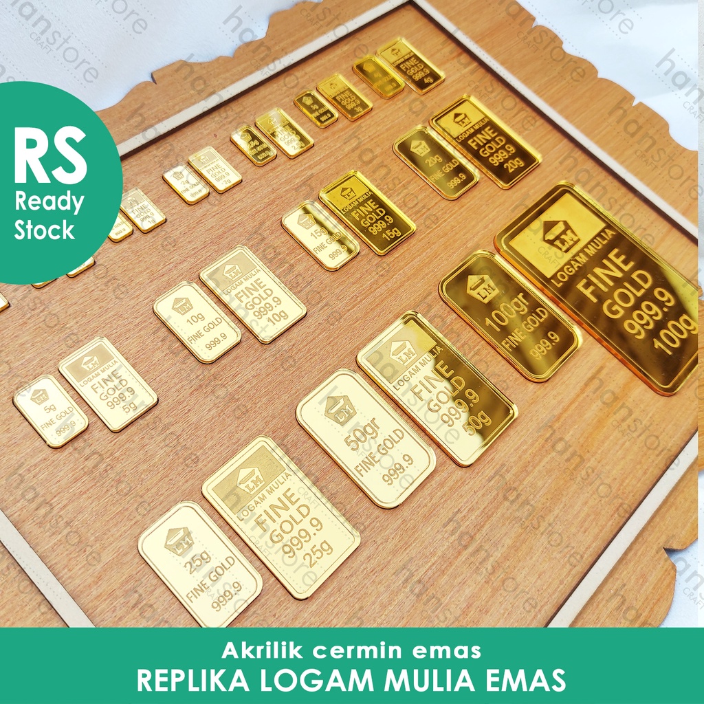 RS Replika logam mulia emas 15gr - 100gr Desain Lama &amp; Desain BARU untuk mahar / Dekorasi / Mahar