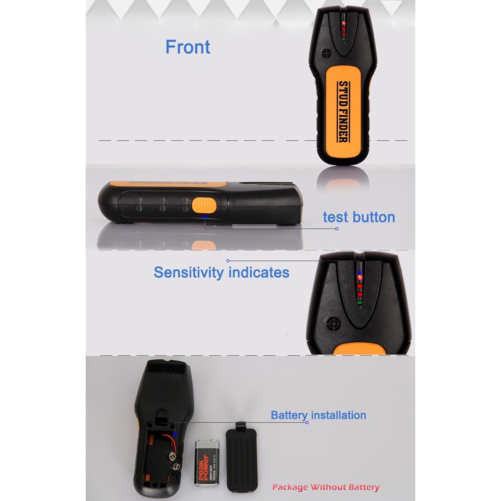 Stud Finder Detektor Logam Wire Wall Scanner - TS78B - Black/Yellow