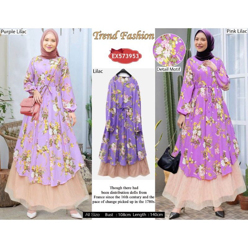 gamis extu tile lilac