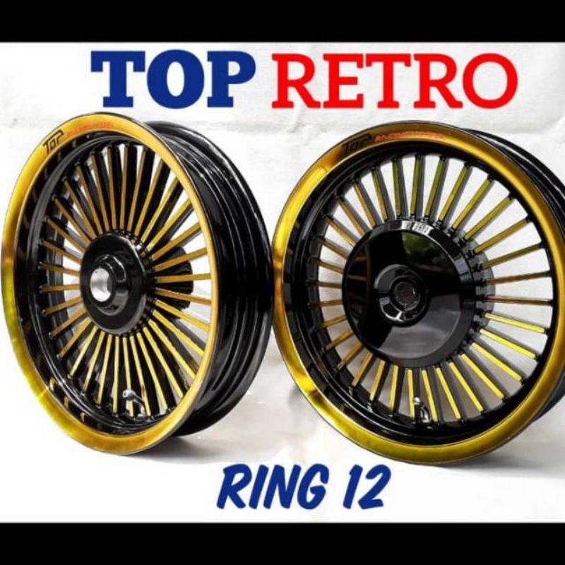 Velg racing tapak lebar Top Retro RING12   Vario110/Beat/Vario125-150 old/mio M3