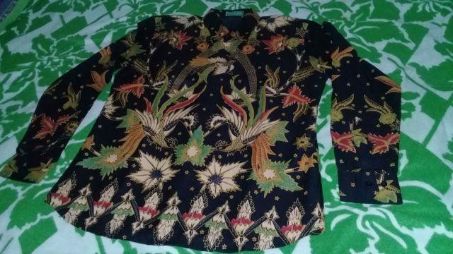 Kanoman Cabut Sogan Kemeja Batik Pria Katun Cabut Primisima Full Furing