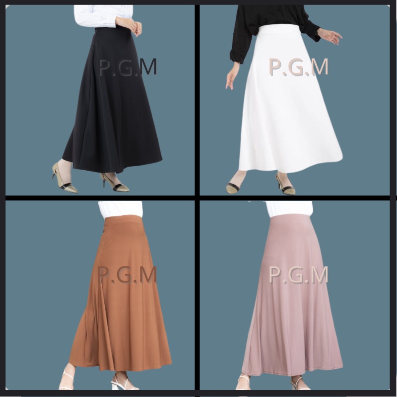 TERLARIS !!! ROK PANJANG STANDAR &amp; JUMBO SPANDEK JERSEY WANITA TERMURAH / ROK PANJANG UNTUK BB 65-80 KG BAHAN PREMIUM