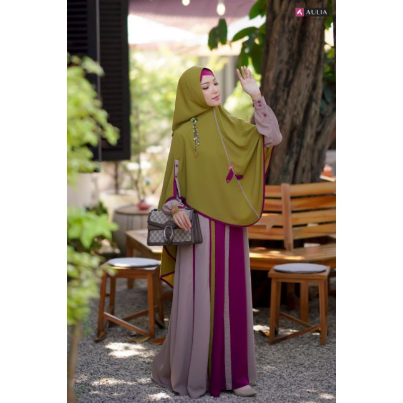 GAMIS AULIA ADELINE KHAKY KIWI