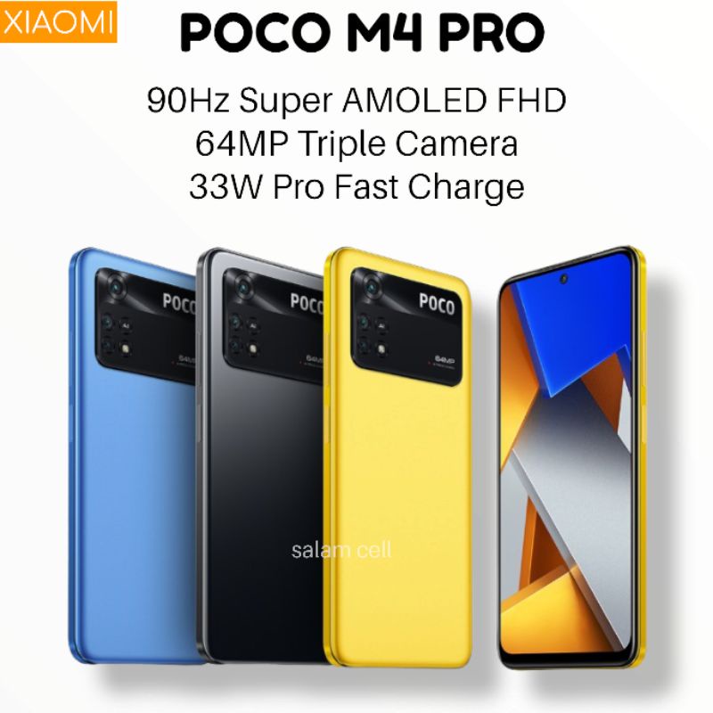 Xiaomi Redmi POCO M4 PRO Ram 8/256GB NFC 90Hz Super AMOLED FHD+ 64MP Triple Camera 33W Pro Fast Charge Garansi Resmi TAM