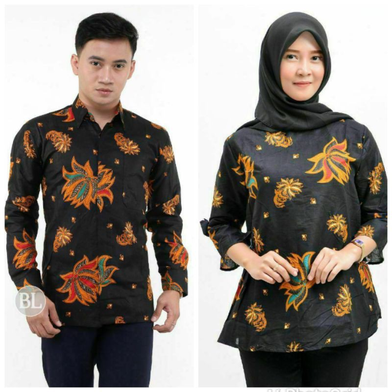 GROSIR BATIK COUPLE BLOUSE KEMBANG KOBIS