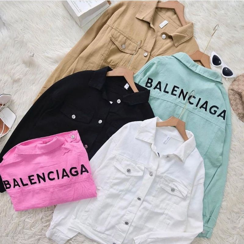 Jaket denim Balenciaga import,lihat real videonya ya say