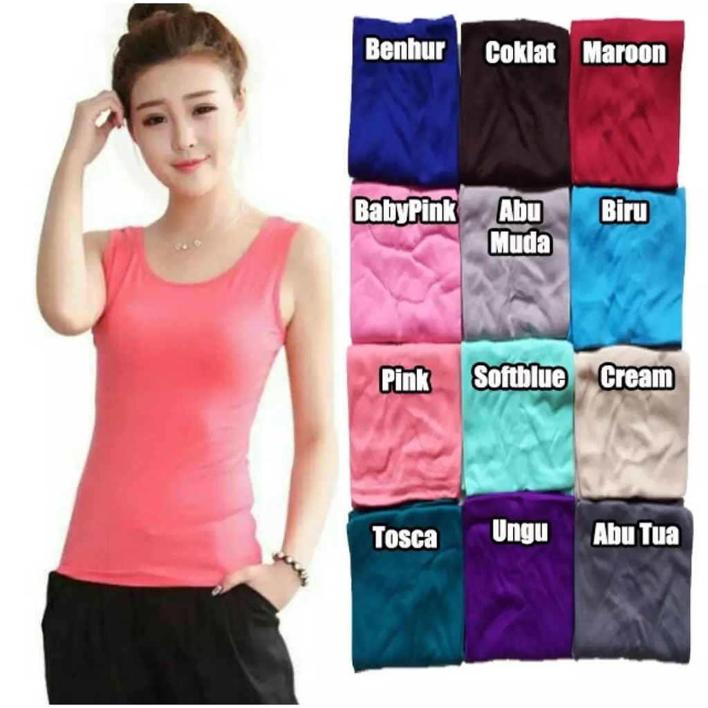 TANKTOP BASIC TALI LEBAR / TANGTOP DEWASA