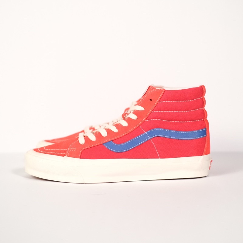Vans OG SK8-Hi LX Suede Canvas Grenadine Pompeian Red REPLACE BOX